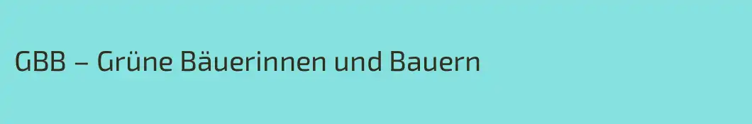 GBB – Grüne Bäuerinnen und Bauern